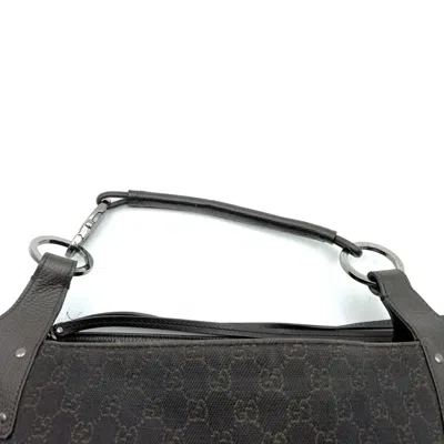 Pre-owned Gucci Brown Denim Shoulder Bag ()