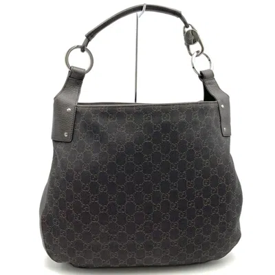 Pre-owned Gucci Brown Denim Shoulder Bag ()