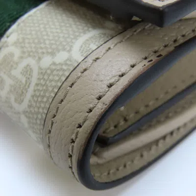 Pre-owned Gucci Grayish Gg Supreme Canvas Leather Wallet (bi-fold) ()