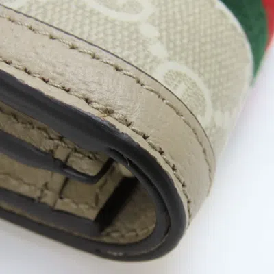 Pre-owned Gucci Grayish Gg Supreme Canvas Leather Wallet (bi-fold) ()