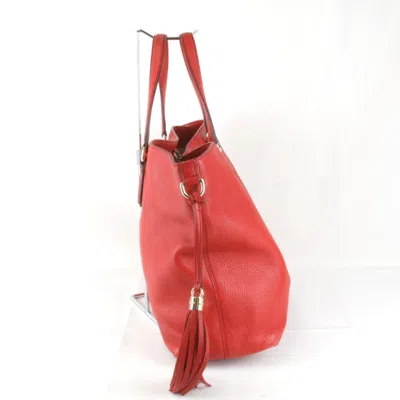 Pre-owned Gucci Red Color Leather Tote Bag ()
