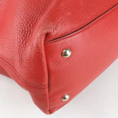 Pre-owned Gucci Red Color Leather Tote Bag ()