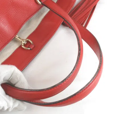Pre-owned Gucci Red Color Leather Tote Bag ()