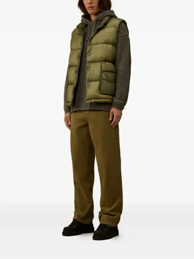 C.p. Company Five-pocket Trousers In Green