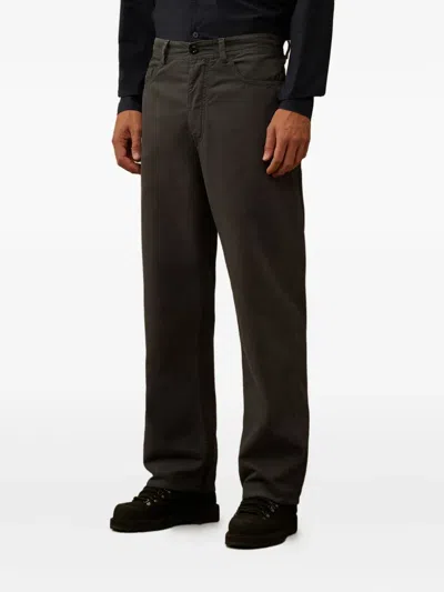 C.p. Company Five-pockets Buttoned Trousers In Brown