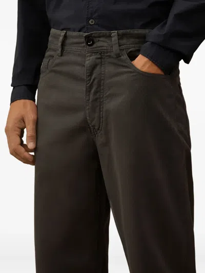 C.p. Company Five-pockets Buttoned Trousers In Brown