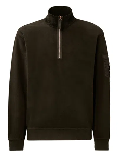 C.p. Company Zip-fastening Lens-detail Sweater In Black