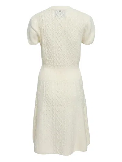 3.1 Phillip Lim Cable-knit Short-sleeve Midi Dress In Neutral