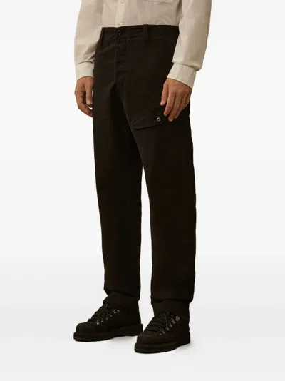 C.p. Company Flap-pocket Cargo Trousers In Black