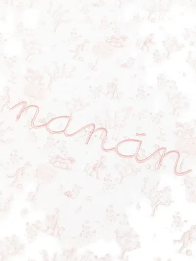 Nanán Logo-embroidered Blanket In Pattern