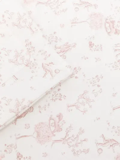 Nanán Logo-embroidered Blanket In Pattern