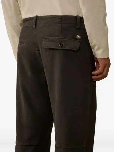 C.p. Company Moleskin Stretch Cargo Pants In Gray