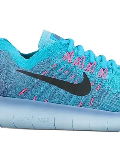 Nike Free Rn Flyknit Performance Sneakers In Blue