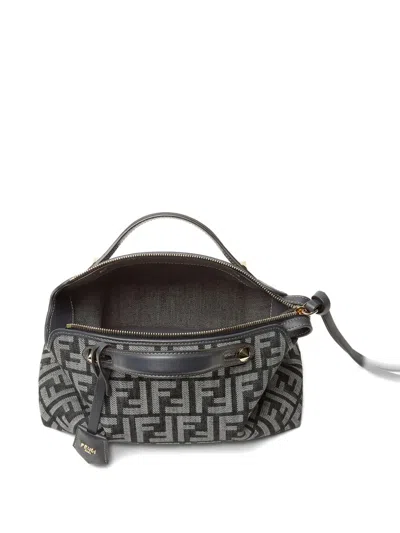 Fendi By The Way Soft Medium Bag In Ff Jacquard With Denim Effect Women In Blue