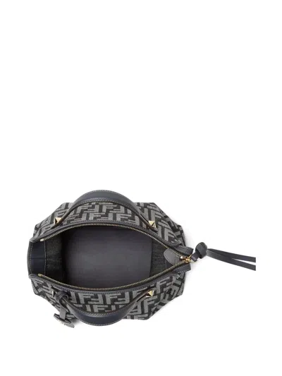 Fendi By The Way Soft Medium Bag In Ff Jacquard With Denim Effect Women In Blue