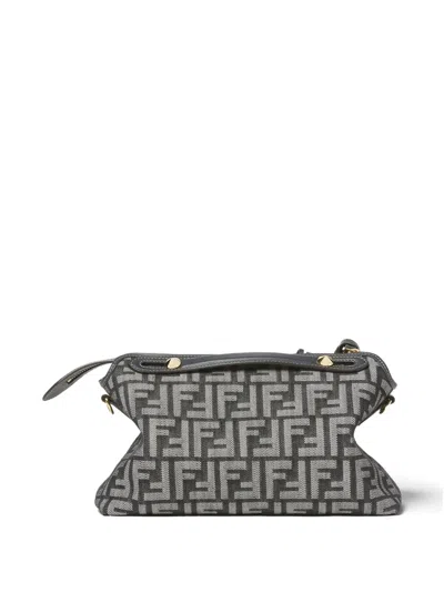 Fendi By The Way Soft Medium Bag In Ff Jacquard With Denim Effect Women In Blue