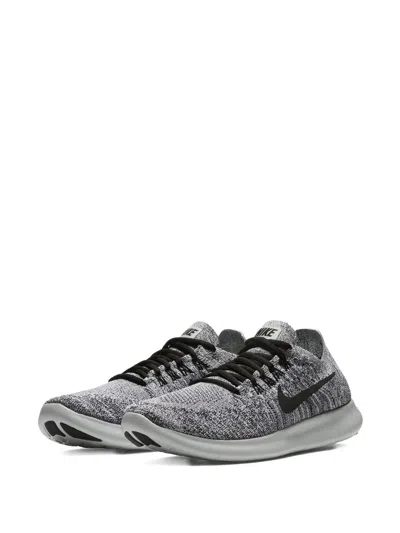 Nike Free Rn Flyknit Performance Sneakers In White