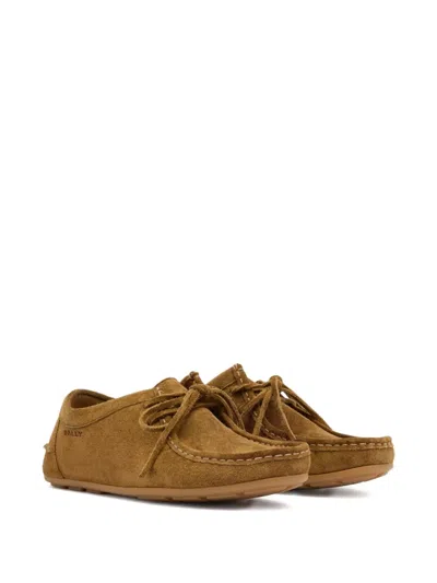 Bally Suede Cleante Driving Shoes In Brown