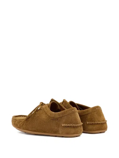 Bally Suede Cleante Driving Shoes In Brown