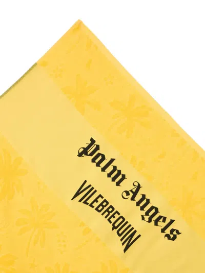 Palm Angels X Vilebrequin Jacquard Patterned Beach Towel In Multi