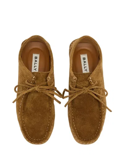 Bally Suede Cleante Driving Shoes In Brown