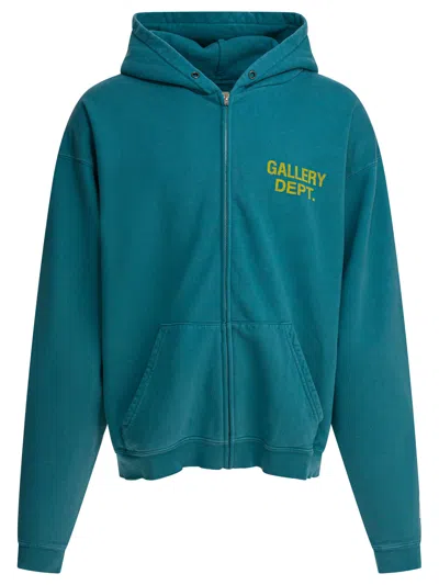 Gallery Dept. Long-sleeved Zip-up Sweatshirt In Blue