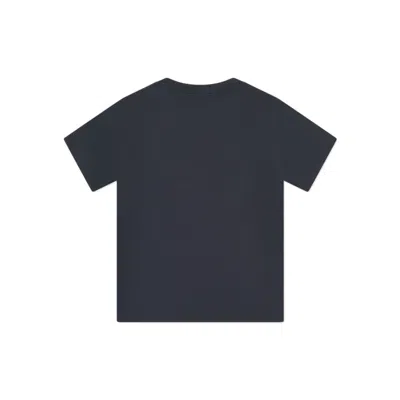 Moncler Kids Snow Mount Logo Cotton T-shirt In Blue