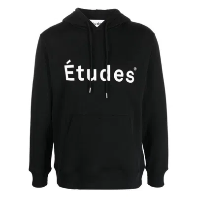 Etudes Studio Etudes Klein Logo Print Cotton Hoodie In Black