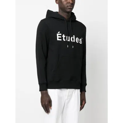 Etudes Studio Etudes Klein Logo Print Cotton Hoodie In Black