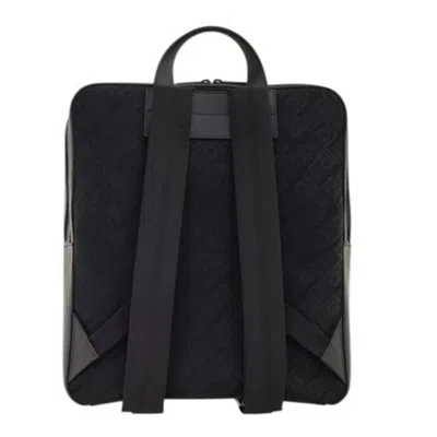 Ferragamo Semi-matte Calfskin Backpack In Black