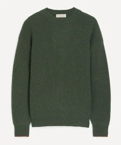 Frizmworks Mens Patch Knit Crewneck Jumper In Green