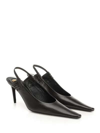 Saint Laurent Anne-marie Décolleté Pumps Brown In Black