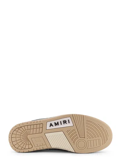 Amiri Bandana Skel Top Low Leather Low-top Sneakers In Black