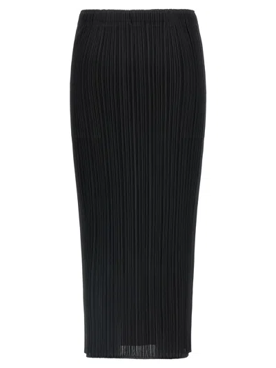 Issey Miyake Midi Skirt Featuring Pleated Design In Multi