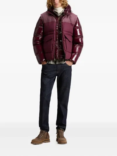 Woolrich Convertible Puffer Jacket In Red