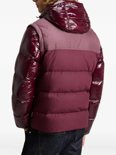Woolrich Convertible Puffer Jacket In Red