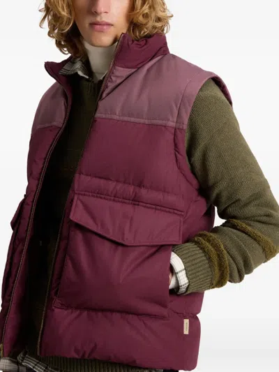 Woolrich Convertible Puffer Jacket In Red