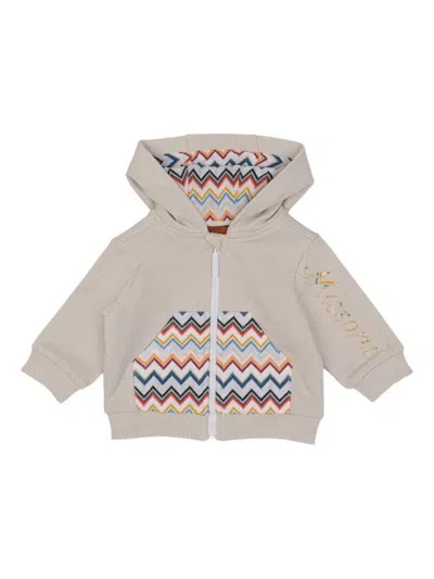 Missoni Baby Boys Zigzag Zip Uptop In Gold