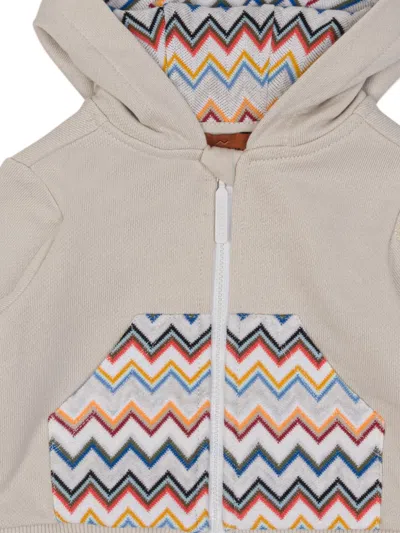 Missoni Baby Boys Zigzag Zip Uptop In Gold