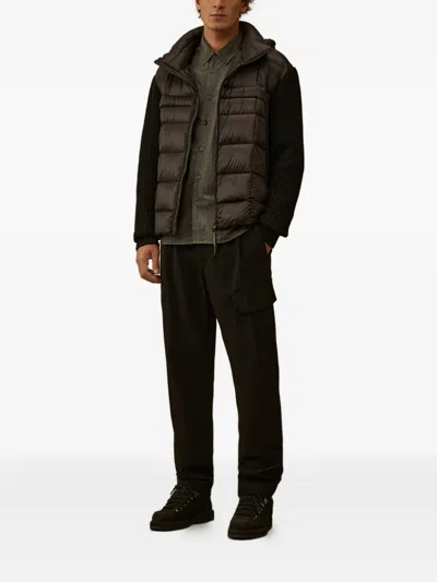 C.p. Company Cargo Pleated Trousers In Black