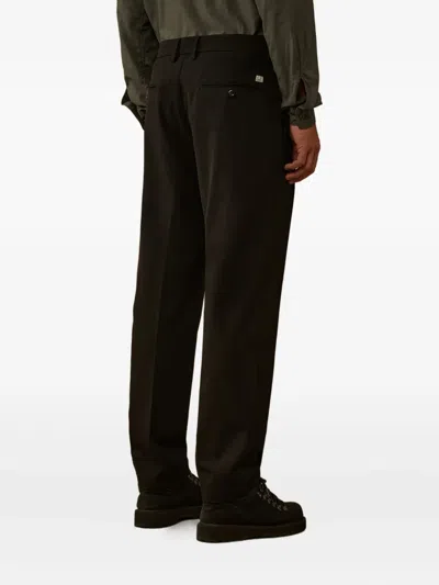 C.p. Company Cargo Pleated Trousers In Black