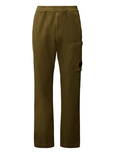 C.p. Company Cotton Trousers In Green
