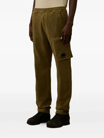 C.p. Company Cotton Trousers In Green