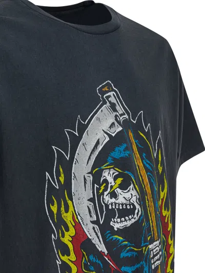 Gallery Dept. Mens Vintage Black Big Reaper Graphic Cotton-jersey T-shirt Xl In Blue