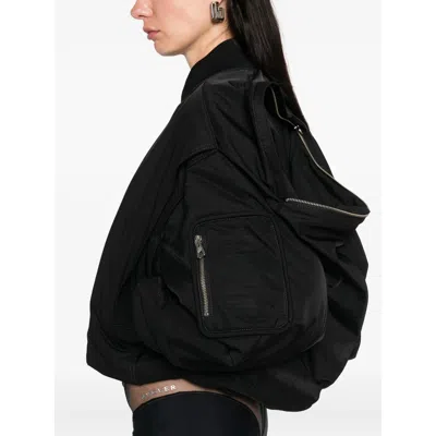 Jean Paul Gaultier Cropped Bomber With Hidden Hood Detail In Black
