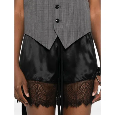 Ann Demeulemeester Vere Micro Boxer With Lace In Black