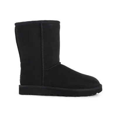 Ugg Short Classic Ii Suede Boots In Black