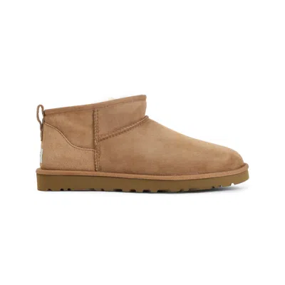 Ugg Classic Ultra Mini Suede Boots In Brown