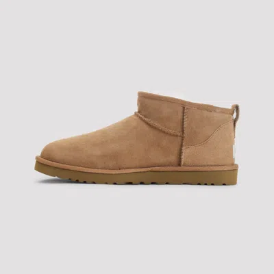 Ugg Classic Ultra Mini Suede Boots In Brown