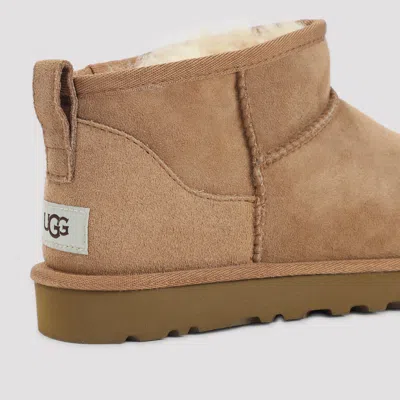 Ugg Classic Ultra Mini Suede Boots In Brown